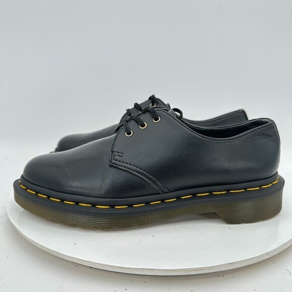 Dr Martens The Original 14046 Women Size 6 Black Leather Low Top Derby Shoes - Picture 2 of 11